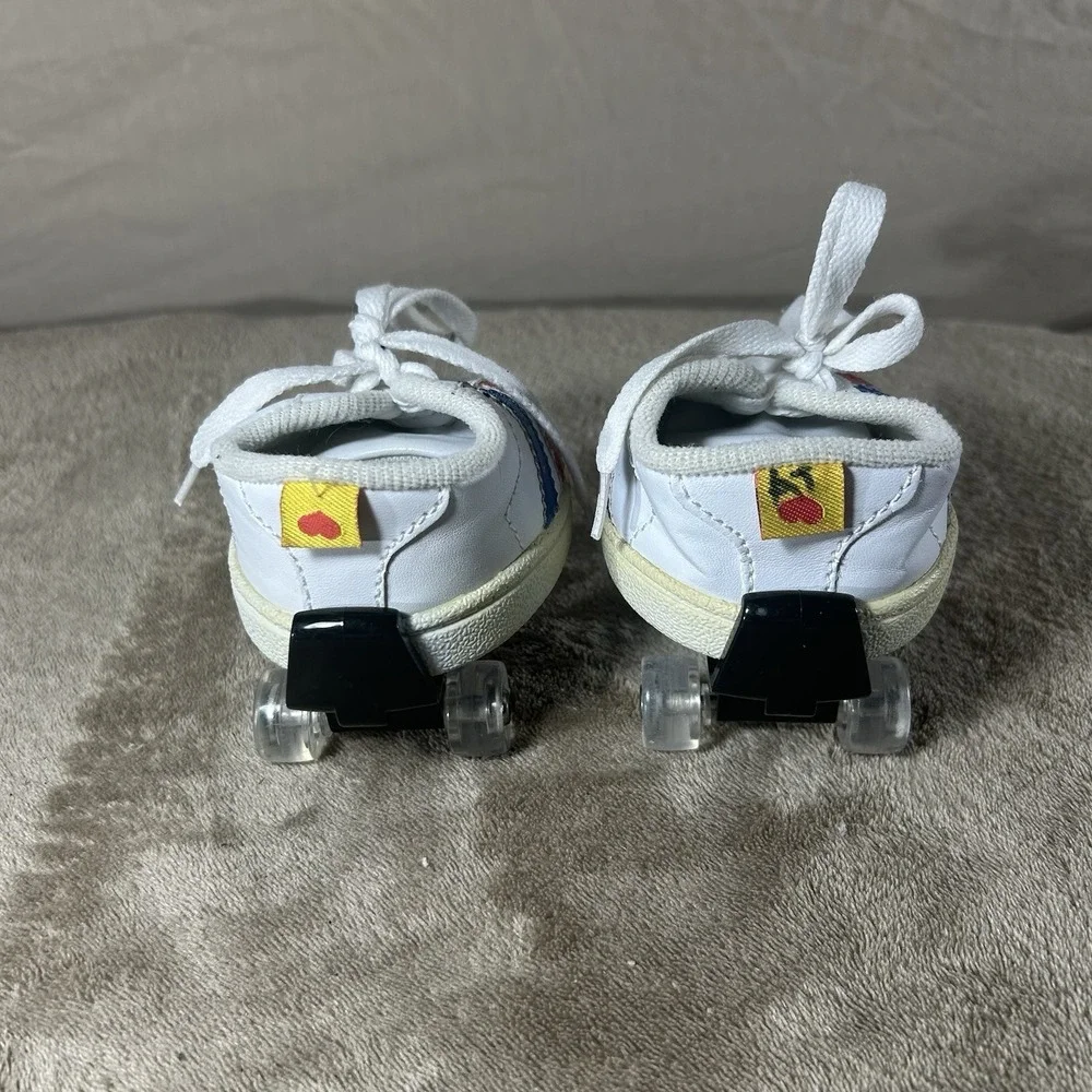 Lot of 2 Build-A-Bear Workshop Roller Skates Y2K White Red Blue Striped 2009